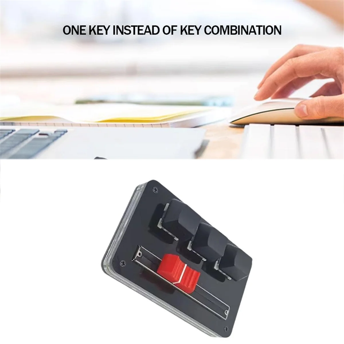 

NEW RGB Mini 3 Keys Keyboard Bluetooth Copy Paste Keyboard Gaming Hotswap Macro Programming for Photoshop Gaming A2R0 Black