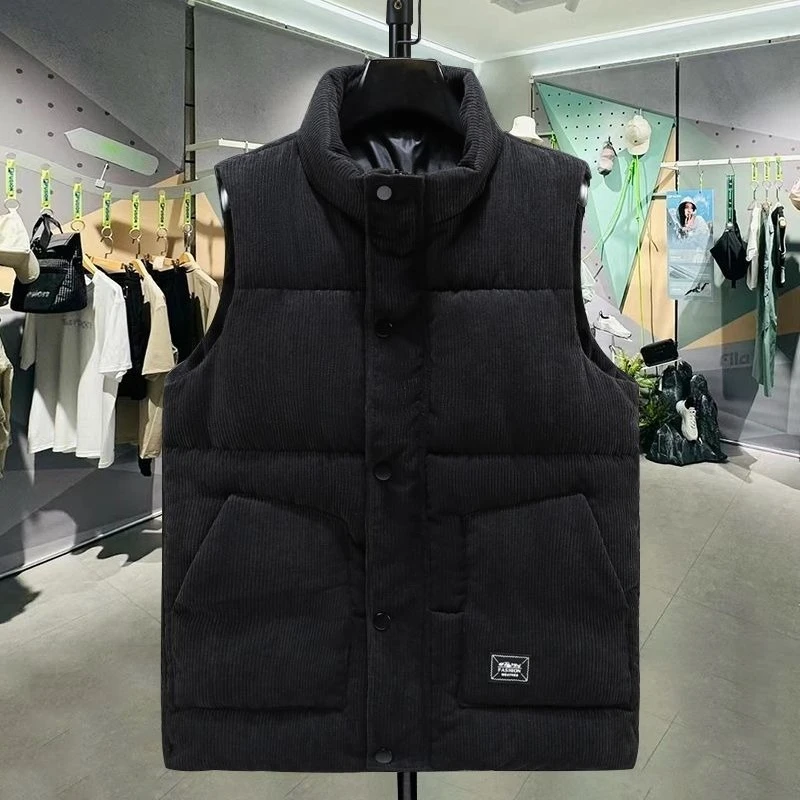 

Corduroy Cotton Vest with Stand Collar Thickened Thermal Layered Jacket for Outdoor Activities Corduroy Vest for Men Clothing​