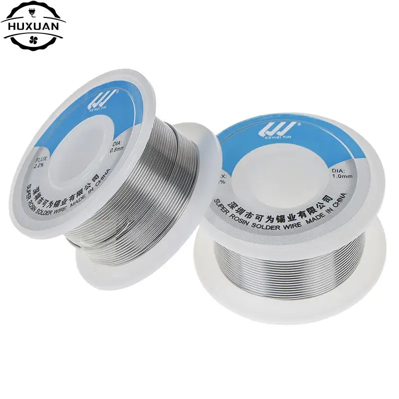 0.8mm/1.0mm Solder Wire Tin Sn:60%,Pb:40%,Flux: 2% KW -60/40 Lead Roll Clean Rosin Welding Core Soldering Wire Flux Reel Tube