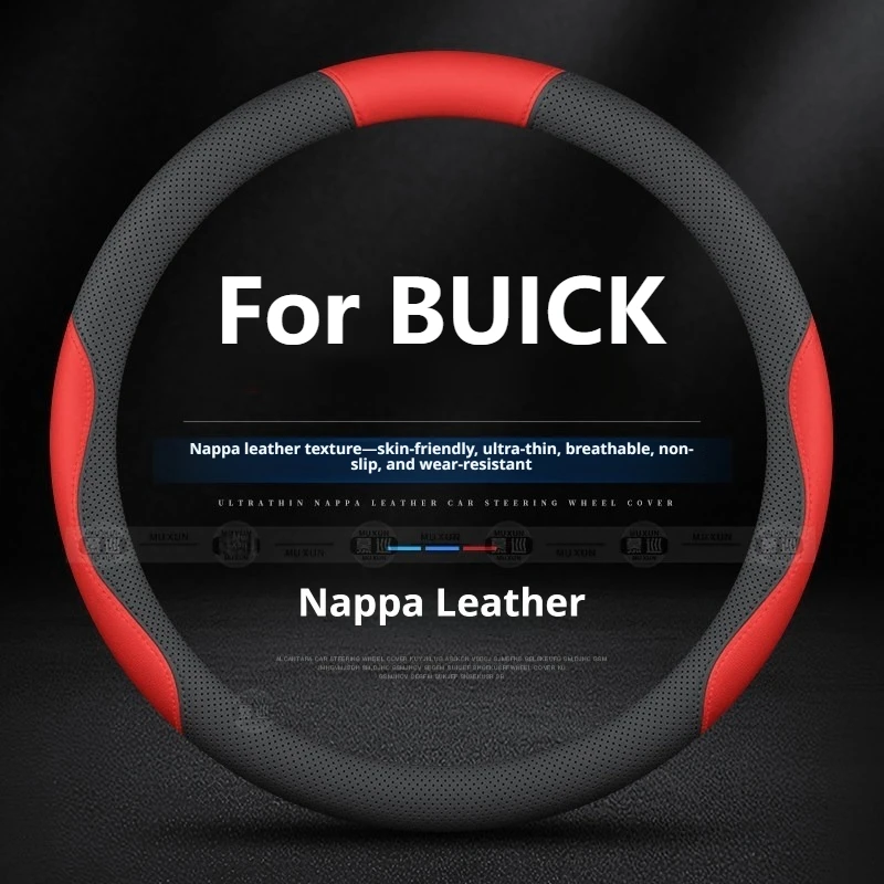 Sport Style Steering Cover For BUICK Enclave Envision Encore GX LaCrosse Regal Verano 37-38CM Premium Touch Car  Accessories