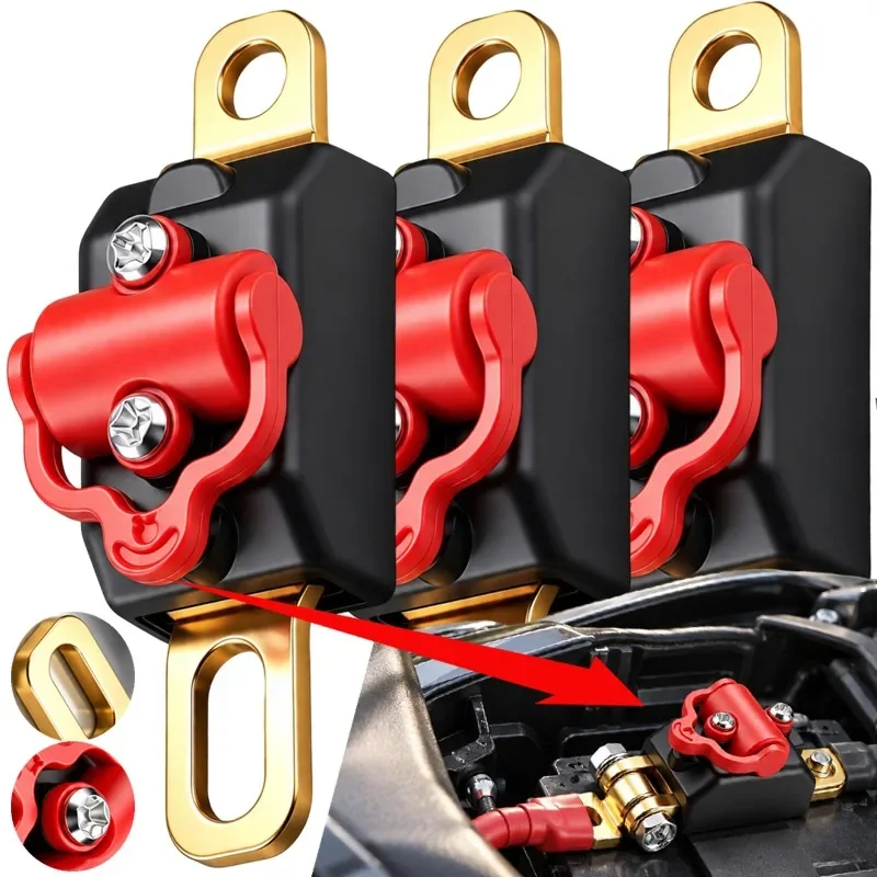 Thickened Copper Tube Leakage Protection Universal 12V/24V Car and Motorcycle Battery Circuit Breaker Suitable for Trucks Cars