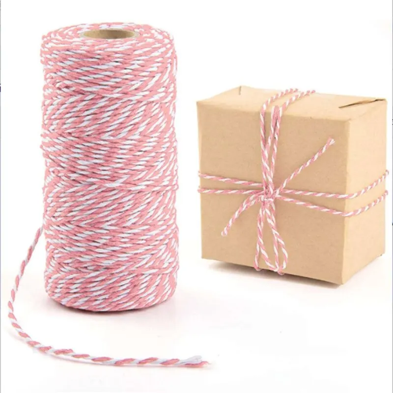 Double Color Cotton 100m Gift Bandage Label Rope Decoration Supplies