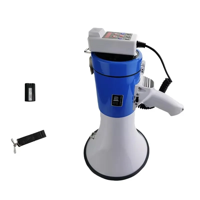 

【2026】Handheld Li-ion Display Megaphone High-Power Amplifier With Recording Alarm USB TF Card Durable Loudspeaker