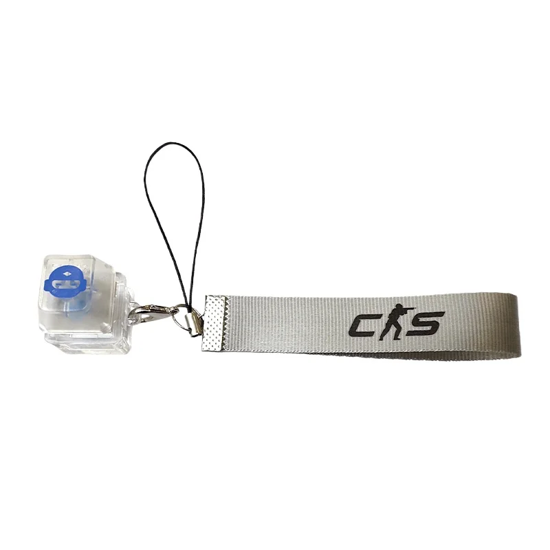 [Official]Game CSGO Creative Keycap Keychain Decompression Keycap Pendant Finger Toy Key Chain with LED Light Doujin Gifts