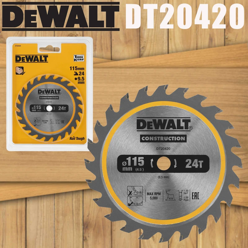 DEWALT DT20420 شفرات منشار دائري لأعمال النجارة 115X9.5 مللي متر 24T ملحقات أدوات القطع السريع