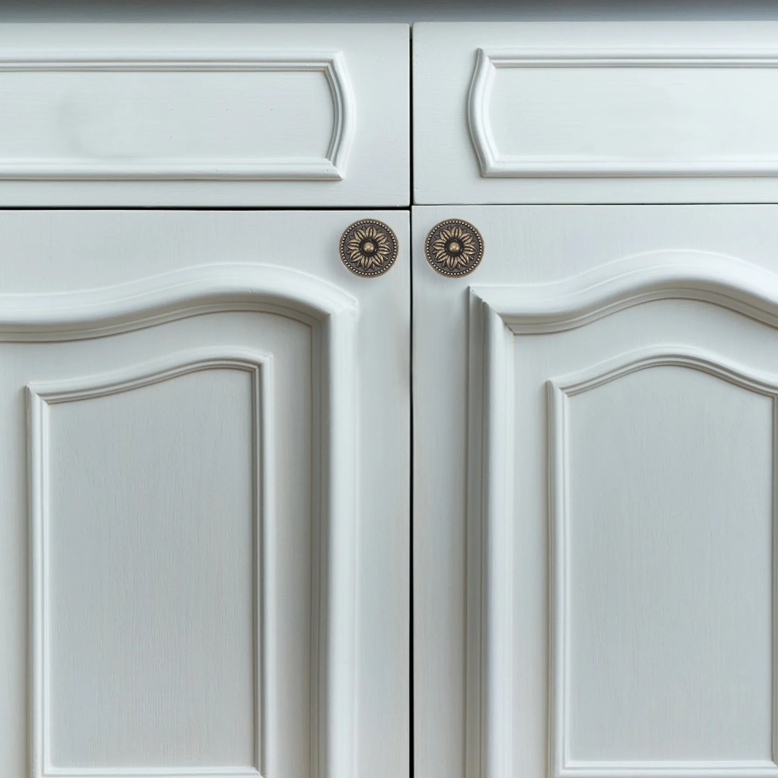 

4 Pcs Cabinet Handles Pull Green Bronze Door Knob Drawer Hardware Stainless Steel Retro Decor