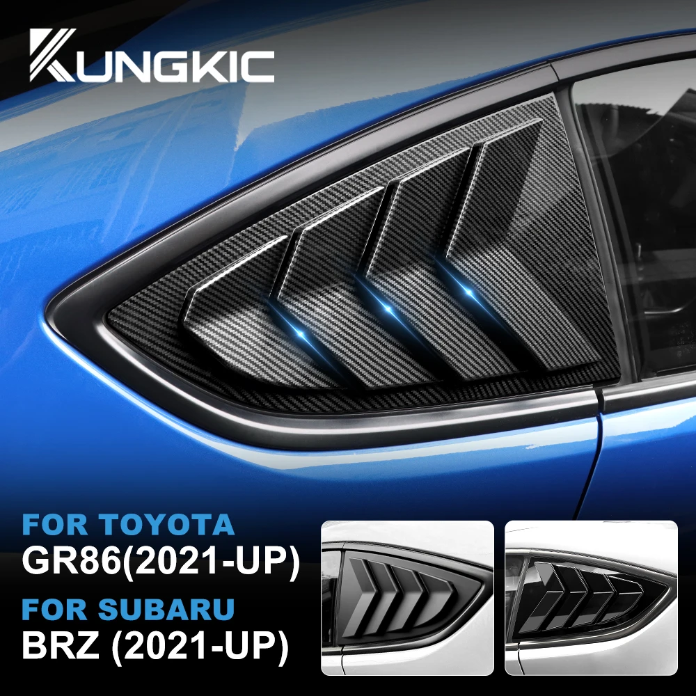 Car Rear Louver Window Side Shutter Cover For Toyota GR86 Subaru BRZ 2021 2022 2023 2024 Vent Scoop ABS Carbon Fiber Accessories