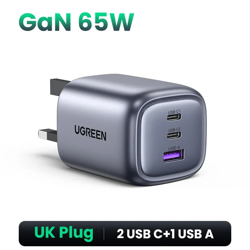 Ugreen 65W Gan Charger Quick Charge 4.0 3.0 Type C Pd Usb Charger Voor Iphone 12 13 Pro Max snelle Oplader Voor Laptop Pd Charger
