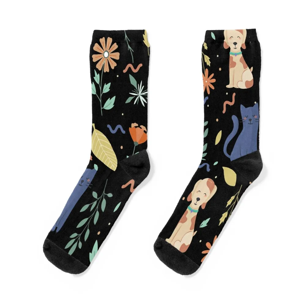 

Cat dog pet animals funny pattern Socks sport designer brand tennis short Mens Socks Women's