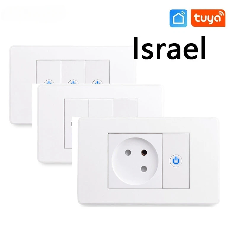 Israel WIFI Tuya Sockets Switches with USB Smart Life on/Off 16A 110v 220v White Need Nature Wire APP Contorl Wall Power Socket