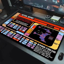 Starship-alfombrilla de escritorio Blueprint para Gamer, accesorios de oficina para juegos de Star Trek, teclado de Anime, grande