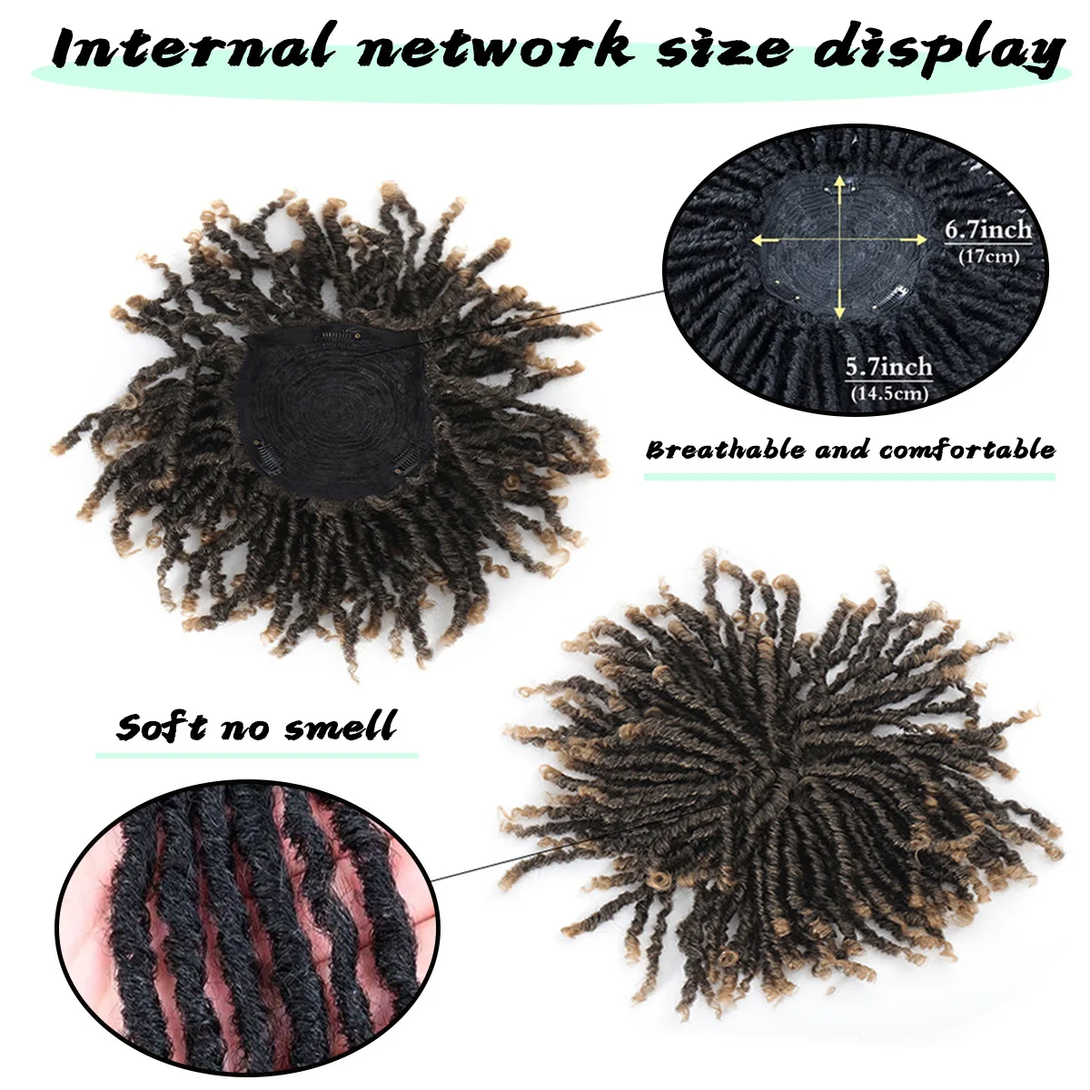 Tresses sales, couvre-chef, perruques synthétiques, tresses synthétiques, semi-perruques en fibres chimiques, tresses sales, perruques tressées