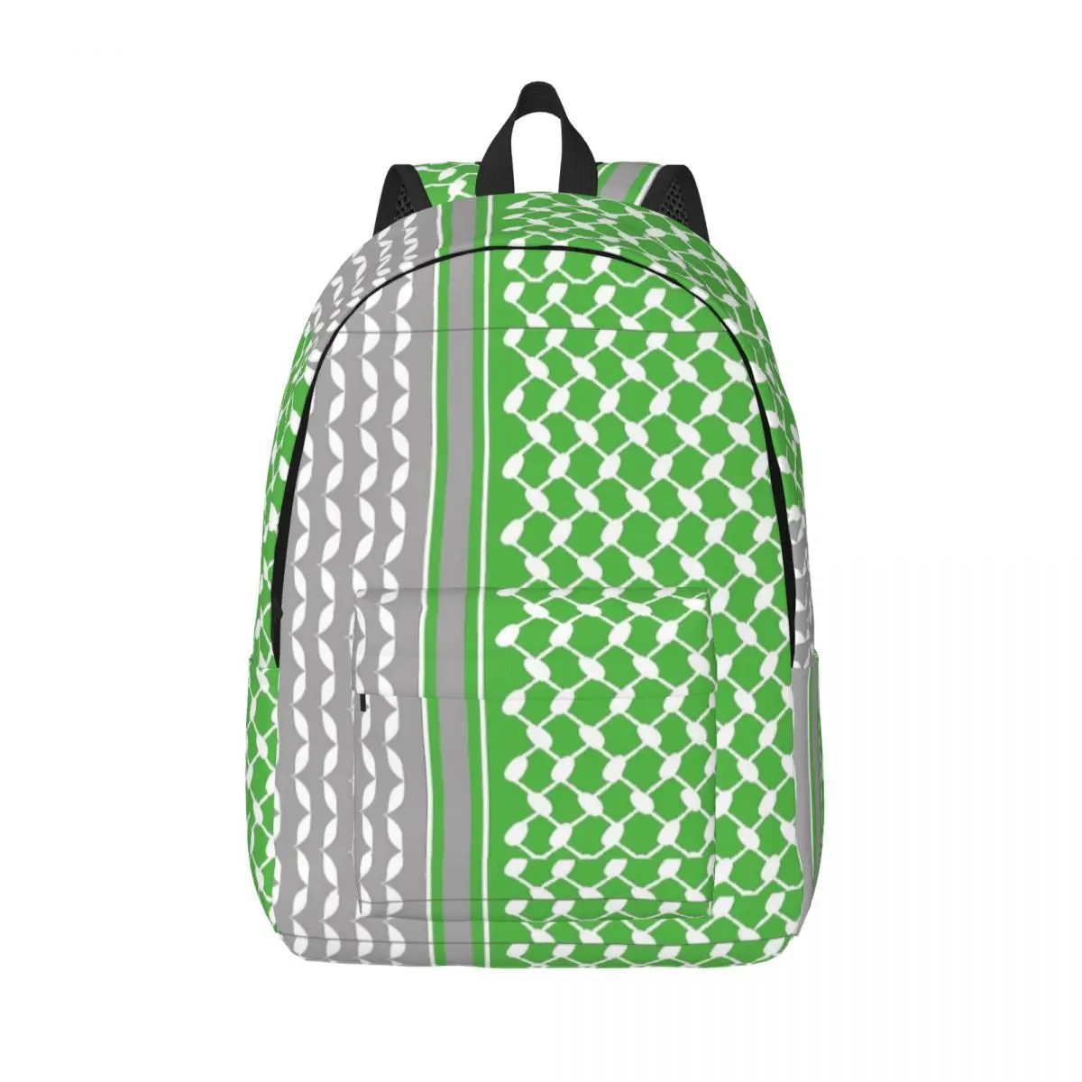 

Keffiyeh And Lines In Green And Gray Backpack Palestine Folk College Backpacks Student Style School Bags Design Print Rucksack