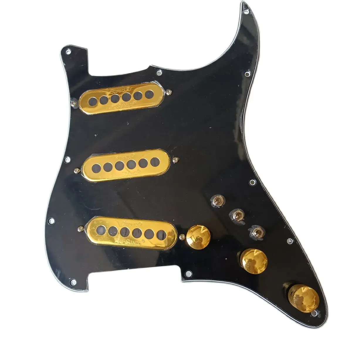 

SSS Prewired Pickguard Harness London Burns Tri-Sonics Pickups Mini Toggle Brian May Guitar Parts