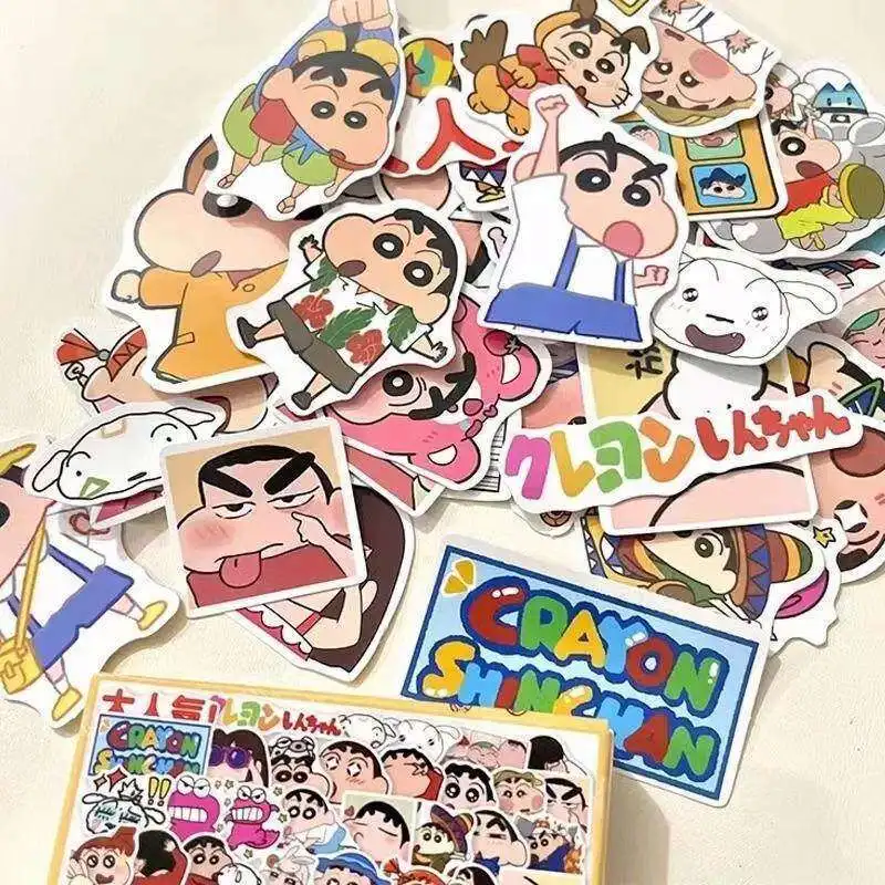 Crayon Shin-chan Aufkleber-Set - Niedliche Cartoon-DIY-Dekorationen