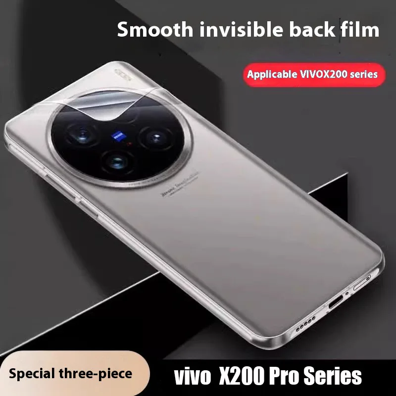 

3 Pieces Back Full Cover Matte Hydrogel Film for VIVO X200 Pro Mini Screen Protector for VIVO X200 X200 Pro Back Protective Film