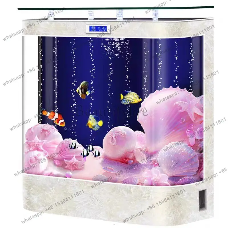 

Living room small and medium-sized household floor-to-wall back filter integrated glass aquarium