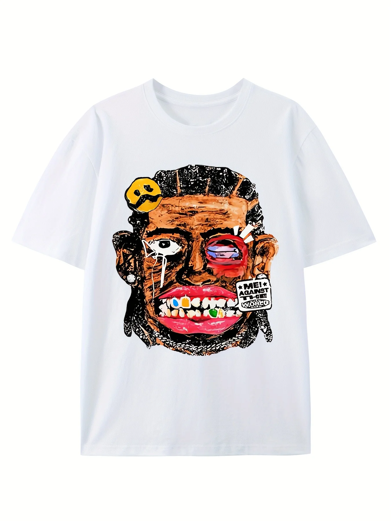 

Men's retro hip-hop street style T-shirt cotton breathable T-shirt pattern print light comfortable and casual 2025