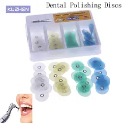 10/40 peças de acabamento dental e polimento discos conjunto arbusto metal composto acabamento contorno kit ferramenta dental