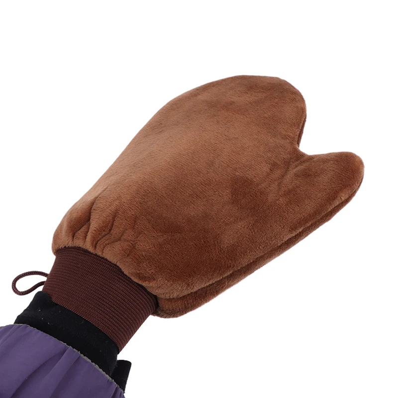 1Pc Body Lotion Glove Self-Tanning Mitt Double-Sided Prevents Sticky Hands Applicator Quick Dry Flocking Glove Makeup Applicator