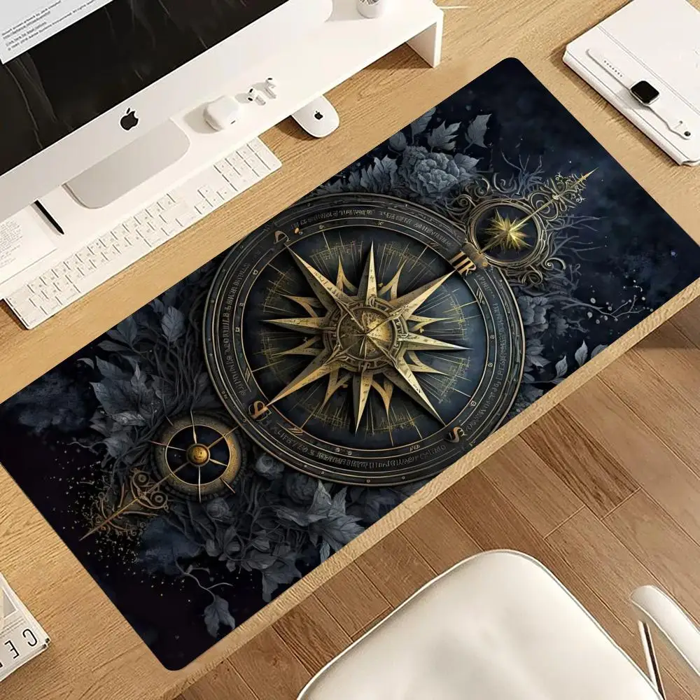 Vintage Compass Mouse Pads Gaming Mats Setup Carpet Desk Gadgets Playmat Rug Desk Mat Pc Accessories Gamer Setup Decoration