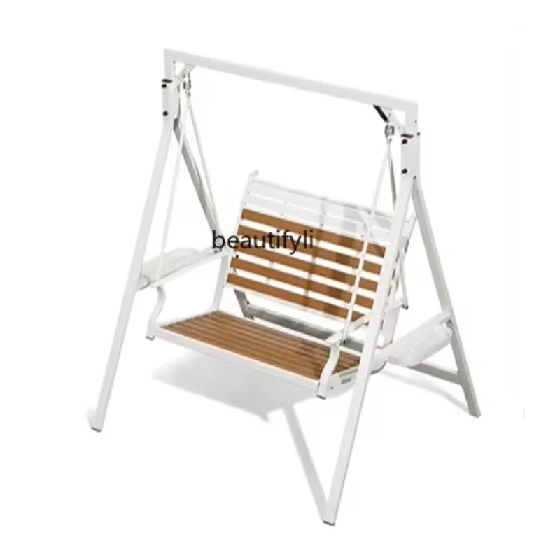 Outdoor Swing Glider Garden Double Rocking Chair Balcony Yard Outdoor Courtyard Swing Chair h
