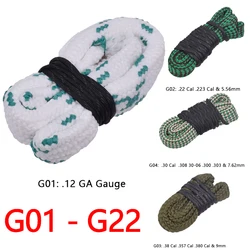 Tactical Gun Cleaning Kit Mat Bore Cleaner Rifle Barrel Caliber Rope 22LR 9x19mm 12GA 20GA .22 .223 .308 7.62x39 5.45x39 Ruger