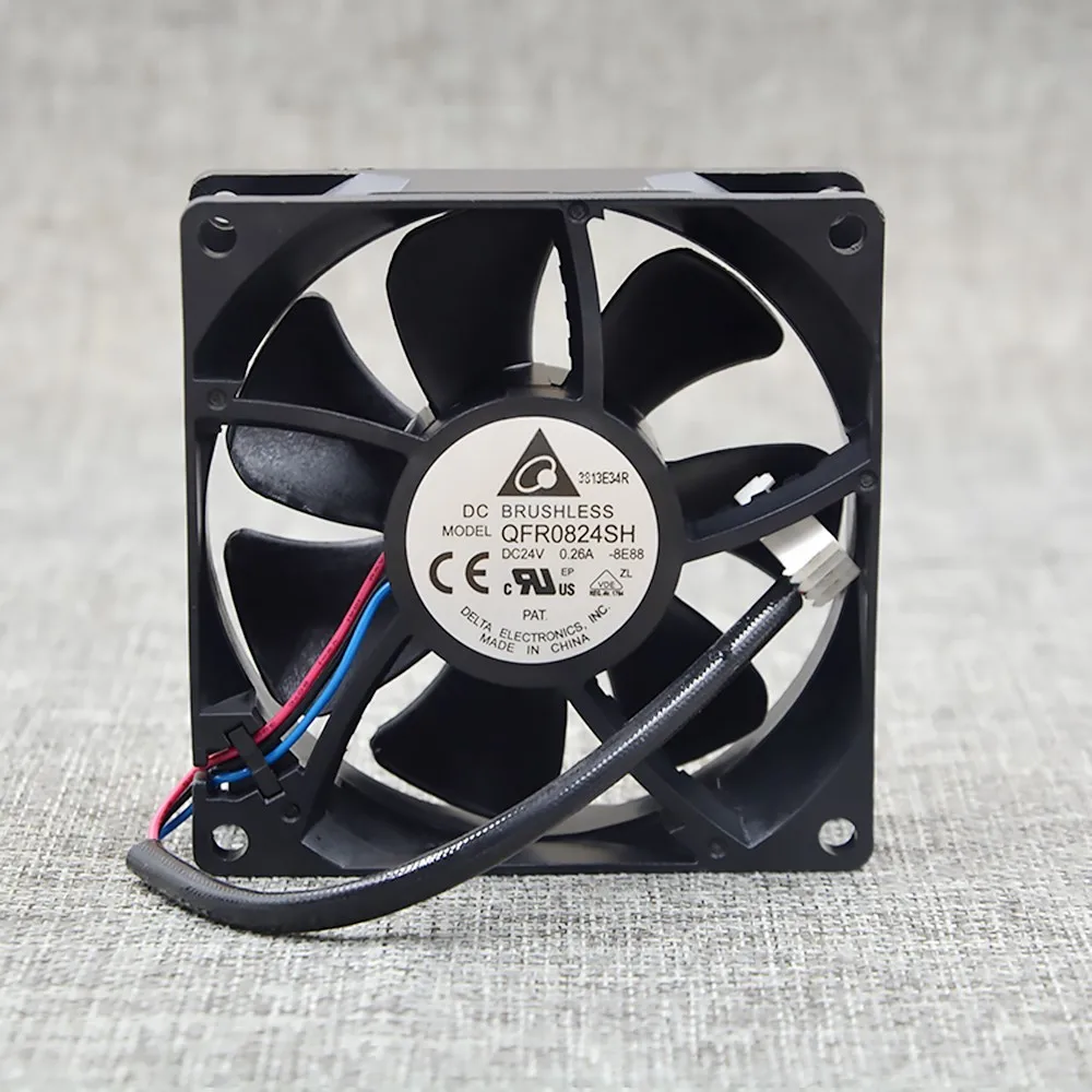 80mm 8cm DC 24V Cabinets Fan For Delta  QFR0824SH 24V 0.26A 8cm 8025 80 * 80 25 Double Ball Cooling Fan