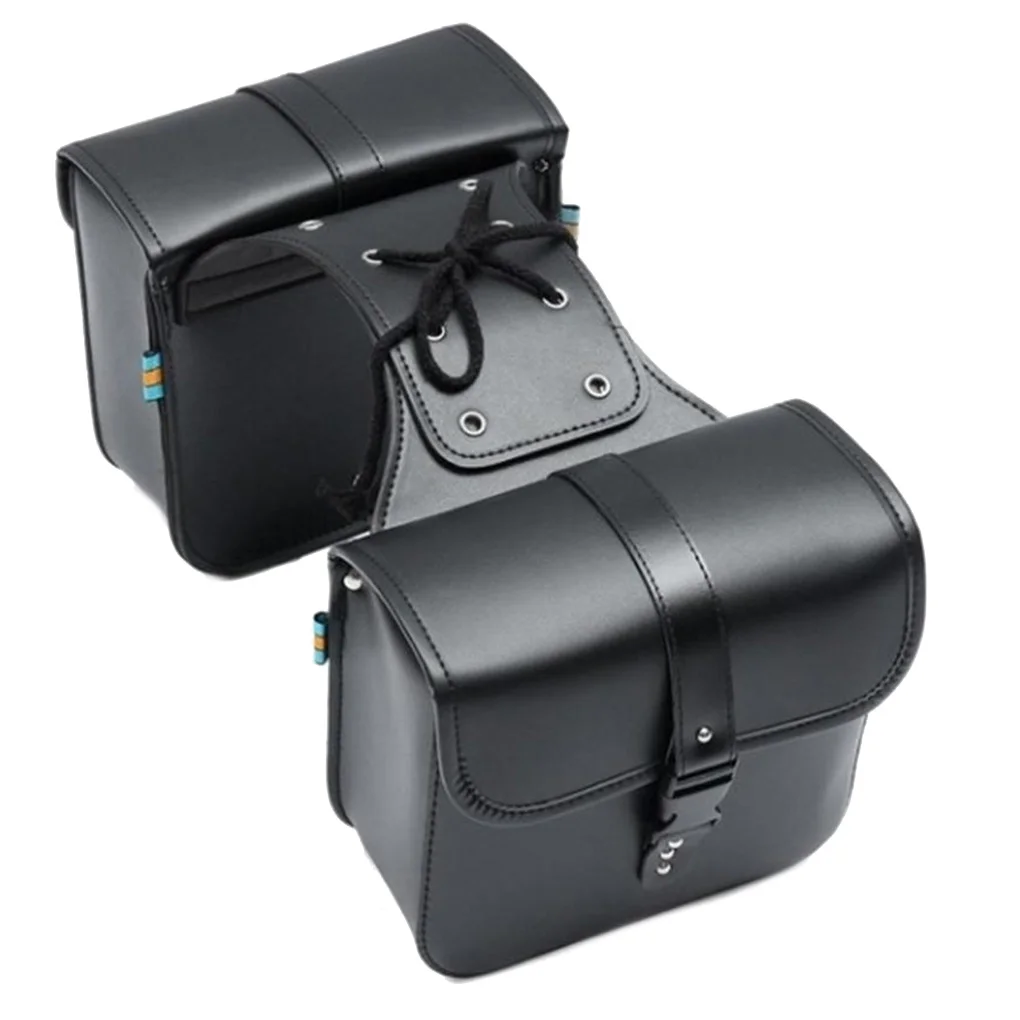 Motorcycle Rear Bags Waterproof Side Pouch Saddlebag Tools Storage Box