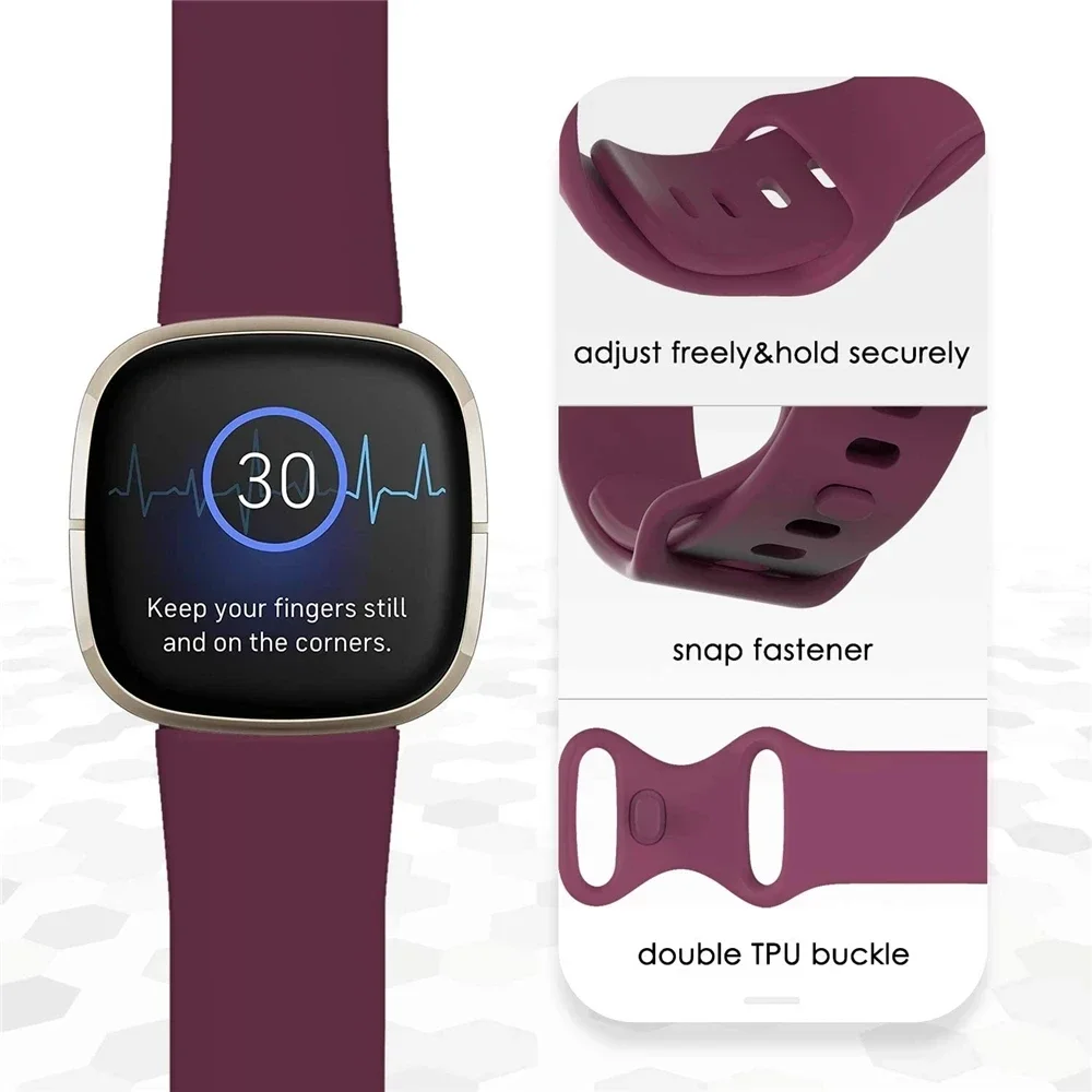 Bracelet en silicone pour Fitbit Versa 3, bracelet de rechange pour Fitbit Versa 4, fouet Fitbit 2, accessoires de bracelet de montre Smartwatch