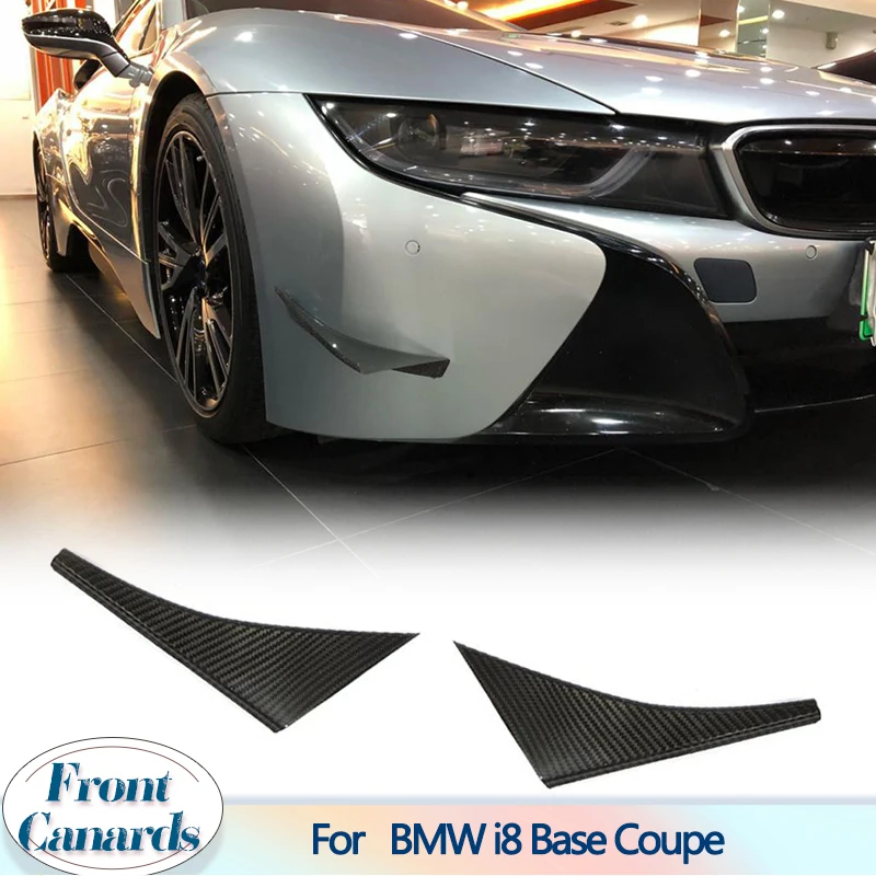 

Dry Carbon Car Front Side Fender Vent Fins Flaps For BMW I8 Base Coupe 2014-2018 Front Bumper Side Vent Splitters Canards Fins