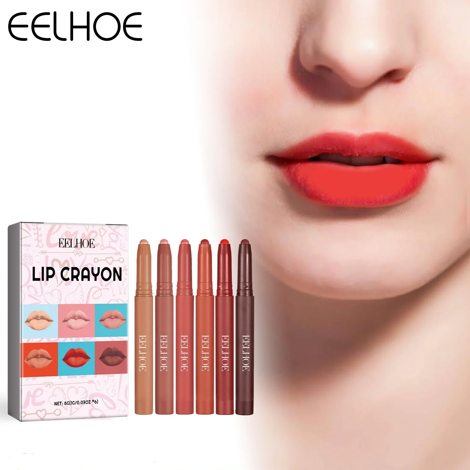 

Waterproof Matte Lipliner Pencil Lipstick Pen Long Lasting Sexy Lip Tint Non-stick Cup Moisturising Lips Makeup Cosmetic Set