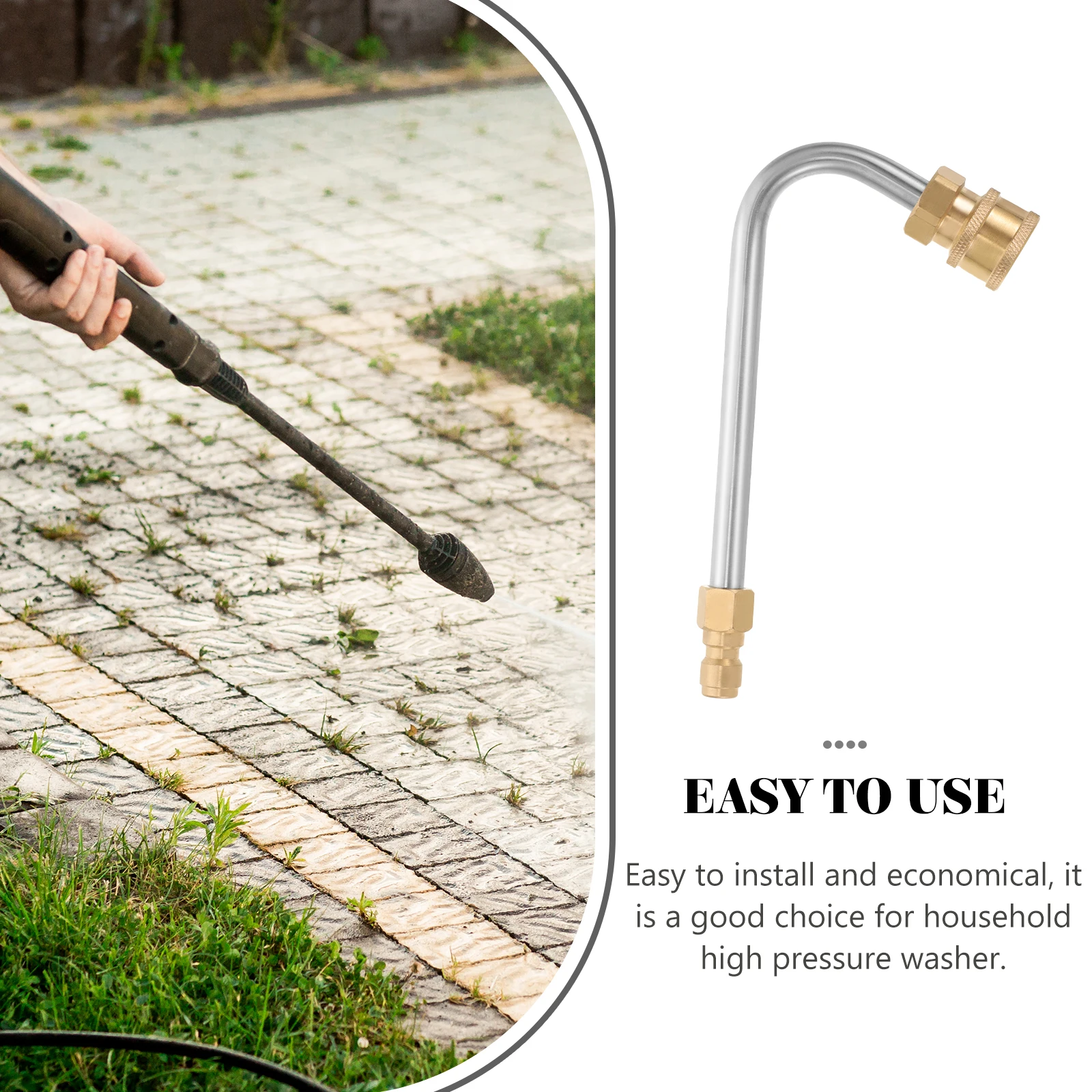 Cleaning Rod Extension Bend for Pressure Washer Pole Wand Power Tool Extender High-pressure Cleaner