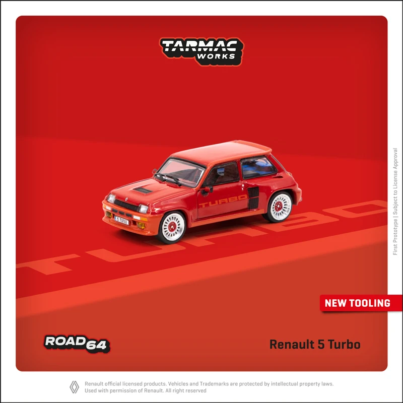 

Tarmac Works TW 1/64 Renault 5 Turbo Red Die-cast Alloy Car Model Collection Display Gift