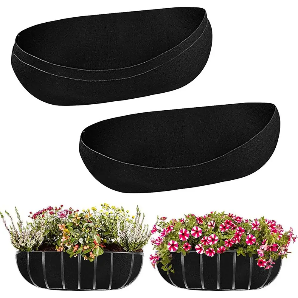 

Garden Supplies Planter Basket Liners Planting Accessories Non-Woven Fabric Flower Basket Liner Breathable Window Box Liners