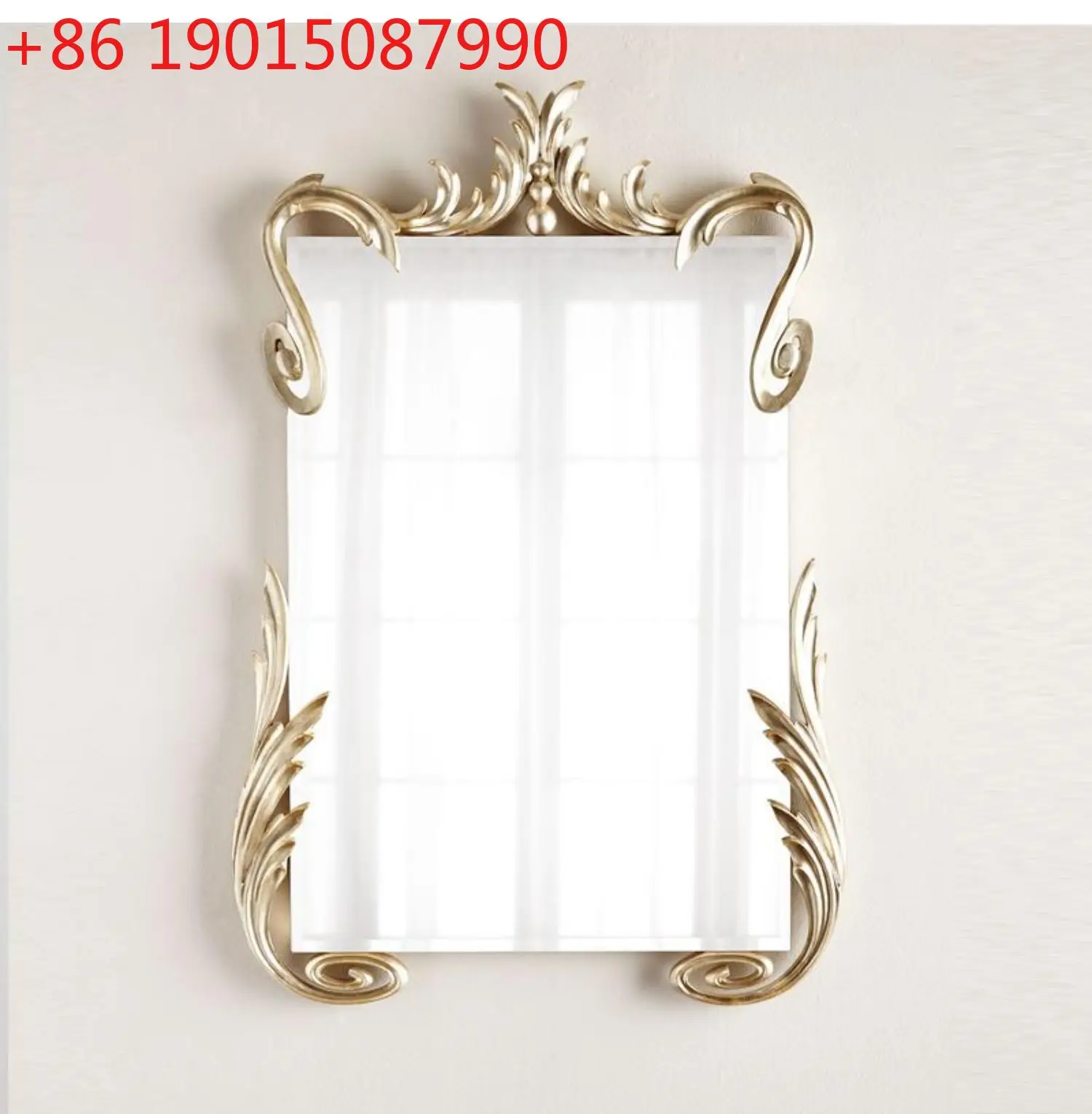 

French retro art wall-mounted cosmetic mirror wall-mounted living room dining room American entrance decorative mirror