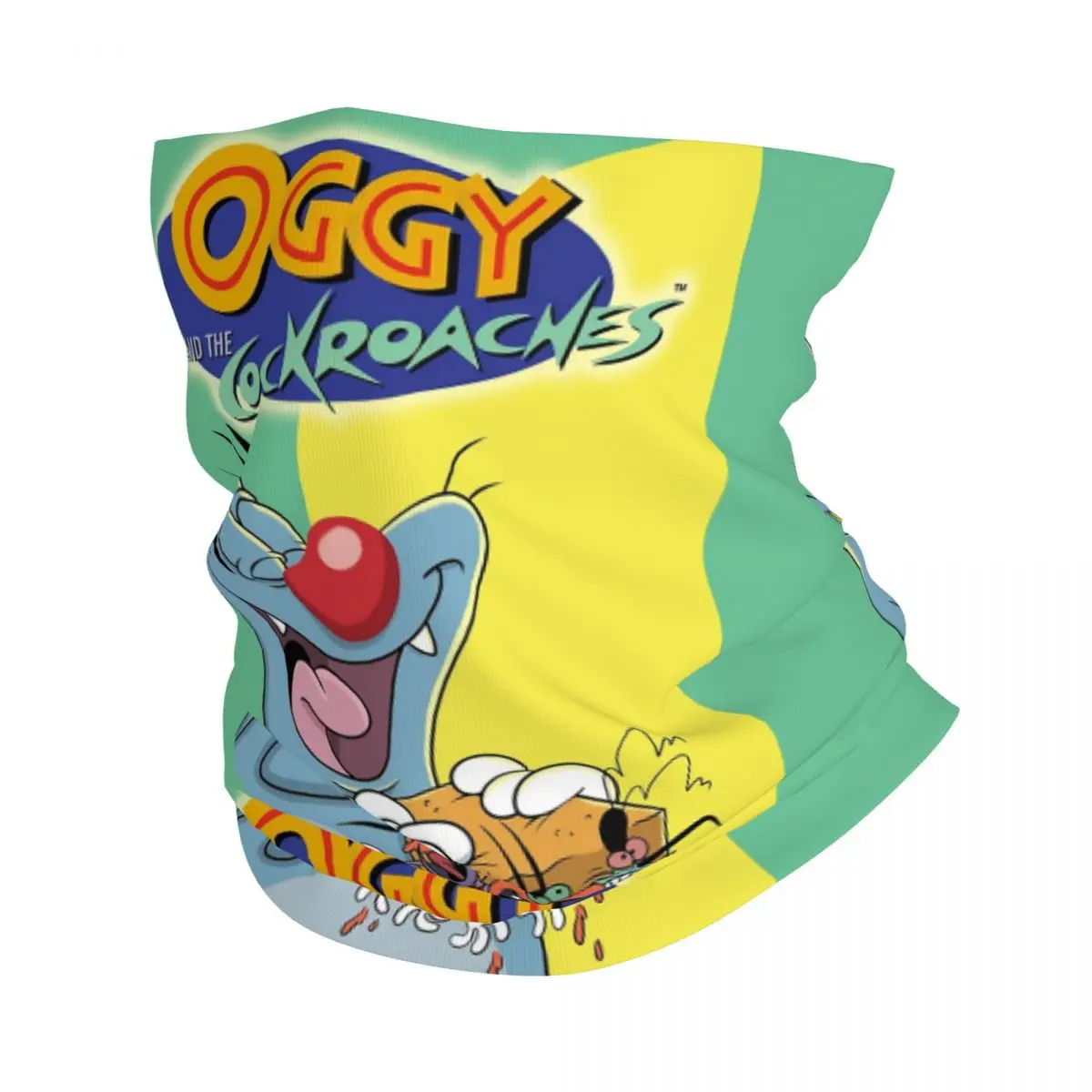 Custom Oggy And The Cockroaches Bandana Neck Gaiter for Hiking Hunting Women Men Wrap Scarf Comedy TV Show Headband Warmer