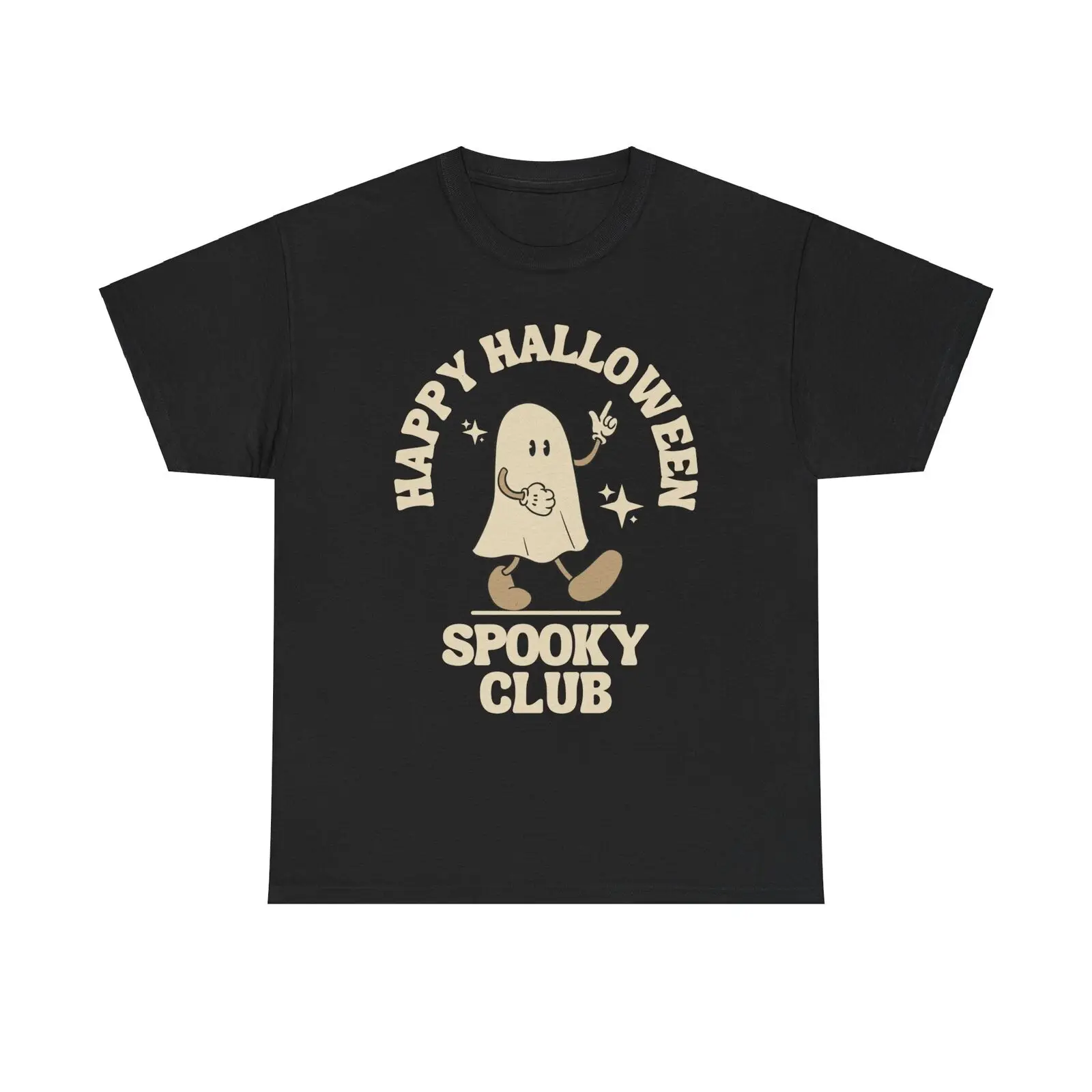 T-shirt fantasma spettrale Club "Happy Halloween" (Unisex)