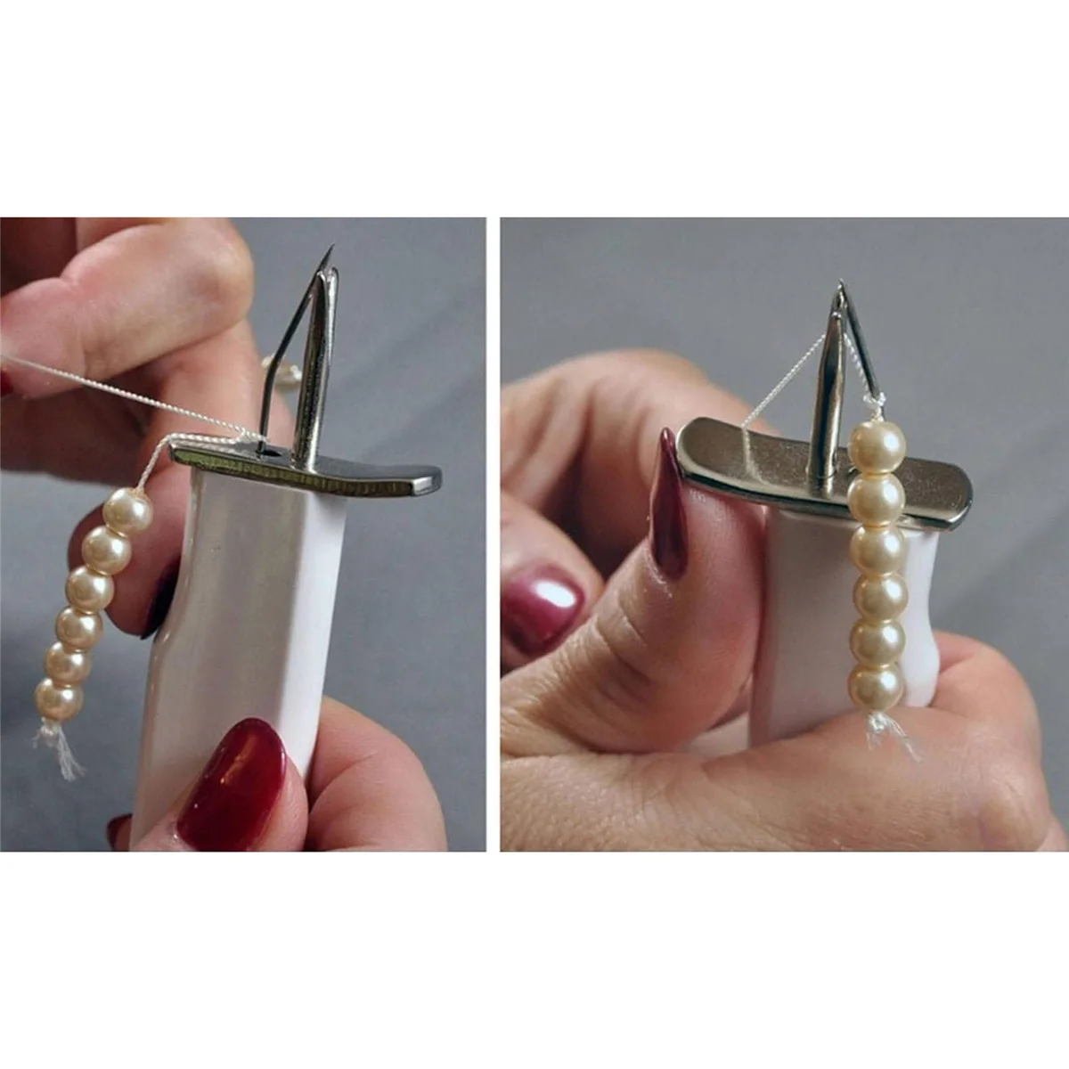 Bead Knotting Tool Create Secure Knots Pearl Jewelry Making Tool for DIY Jewelry Pearl Stringing Beading Tools White