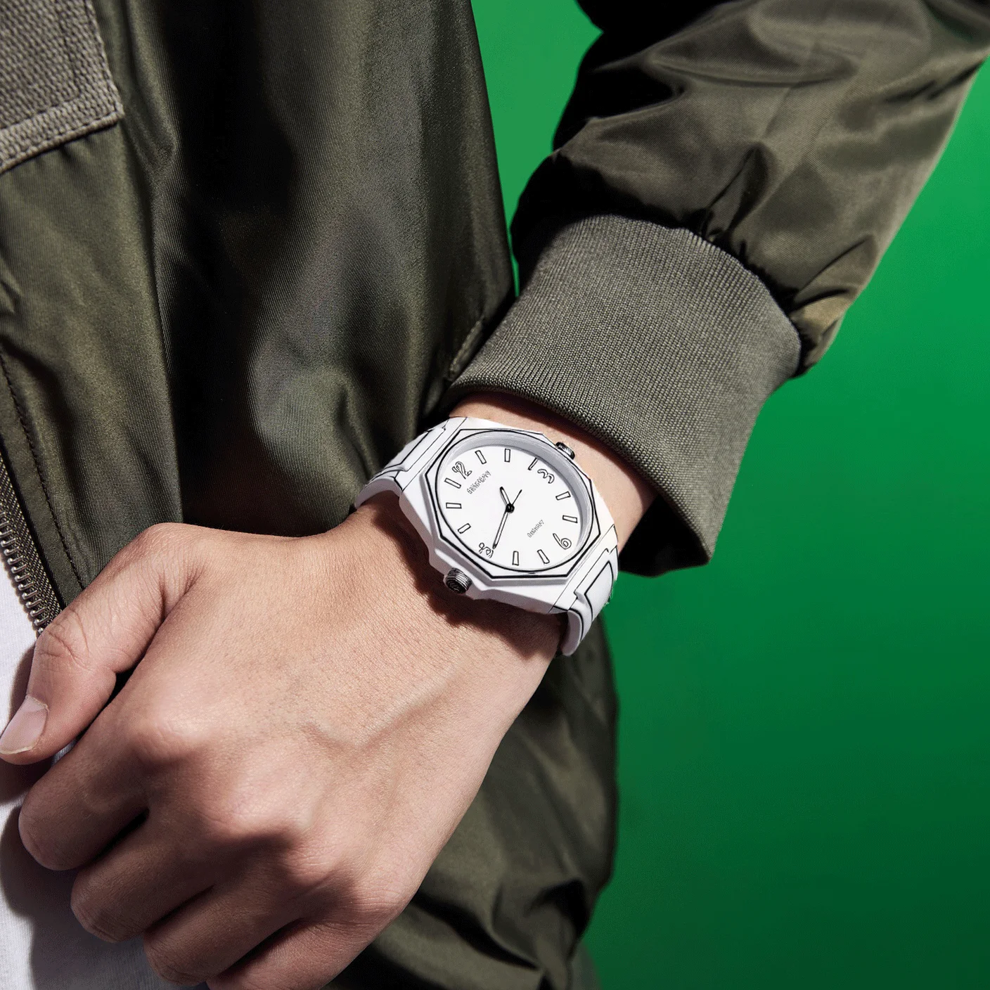 Men's new cool neutral sports quartz watch with luminous movement and waterproof.