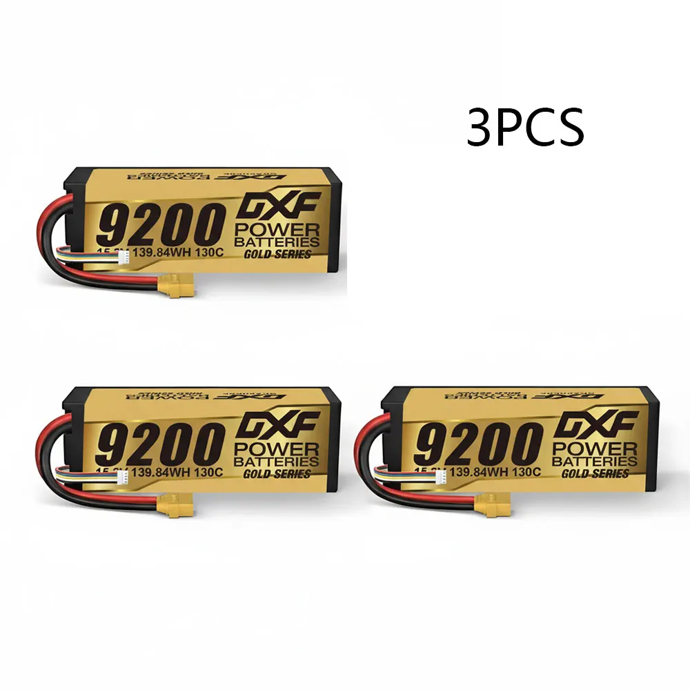 DXF 4S Lipo Batterij Grafeen 14.8V 15.2V 6500mAh 8000mAh 8400mAh 9200mAh 5mm 100C 120C 130C 140C voor 1/8 Buggy Truggy Auto Racing