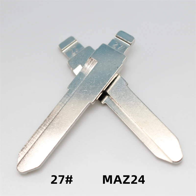 

OEM 20Pcs 27# MAZ20R MAZ24 Metal Blank Uncut Remote Key Blade For Mazda M3 M6 For Keydiy KD Xhorse VVDI JMD