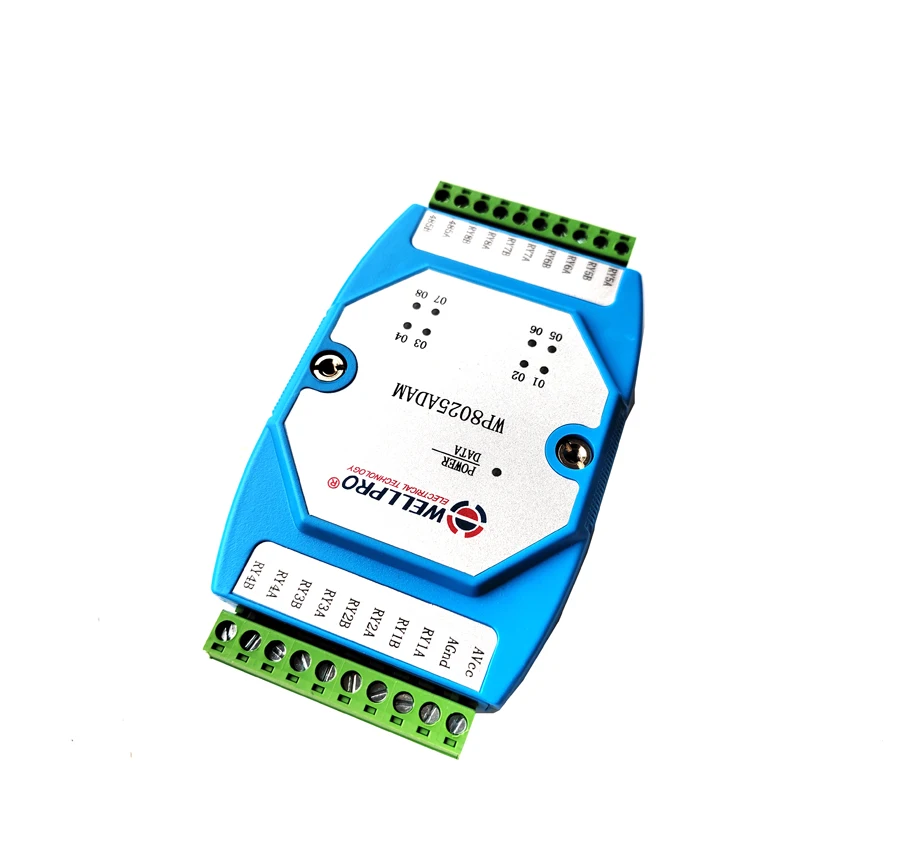 Modulo relè 8 canali normalmente aperto MODBUS RTU comunicazione RS485-WP8025ADAM