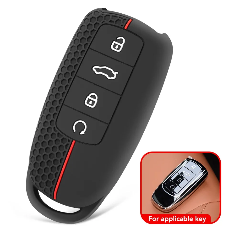 Silicone Fashion Car Key Case Cover For Chery Tiggo 8 Pro Tiggo 8plus New 5 plus 7pro Car Key Protector Shell Fob Accessories