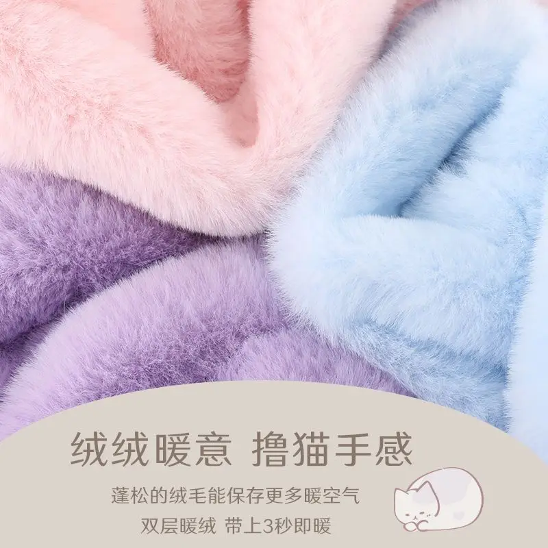 หมวกกันหนาวลายการ์ตูนซานริโอ้ คุโรมิ มายเมโลดี้ ซินนามอโรล น่ารัก หนานุ่ม สำหรับเด็กผู้หญิง สไตล์คาวาอี้ อุ่นสบาย เหมาะเป็นของขวัญวันหยุด