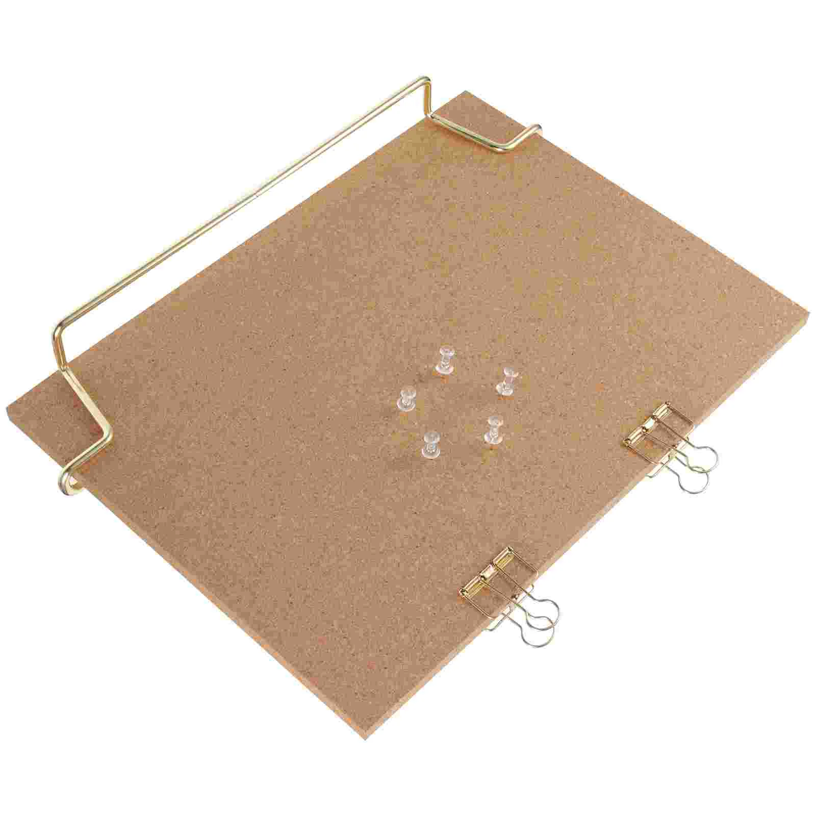 Cork Board Bulletin Board กระดานข้อความไม้ Pin Memo Board ป้ายประกาศสําหรับโฮมออฟฟิศ (ฐาน Rose Gold)