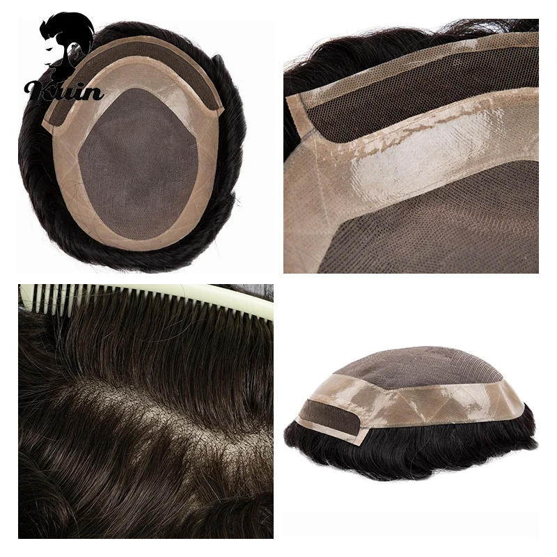 

Men Toupee Fine Mono Pu Human Hair Wigs Indian Hair Male Wigs Capillary Prosthesis Natural Durable Hairpiece Male Prosthetic