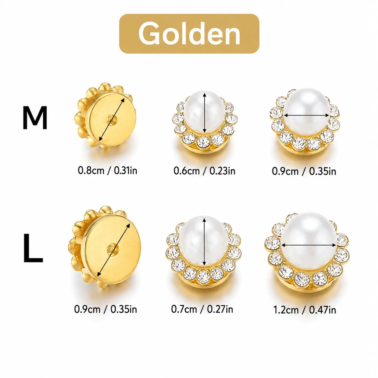 50 Stück Gold- und Silber-Strass-Perlen-Nähperlen – glitzernde und elegante Verzierungen für Schmuck, Heimwerkerarbeiten – Detail 2