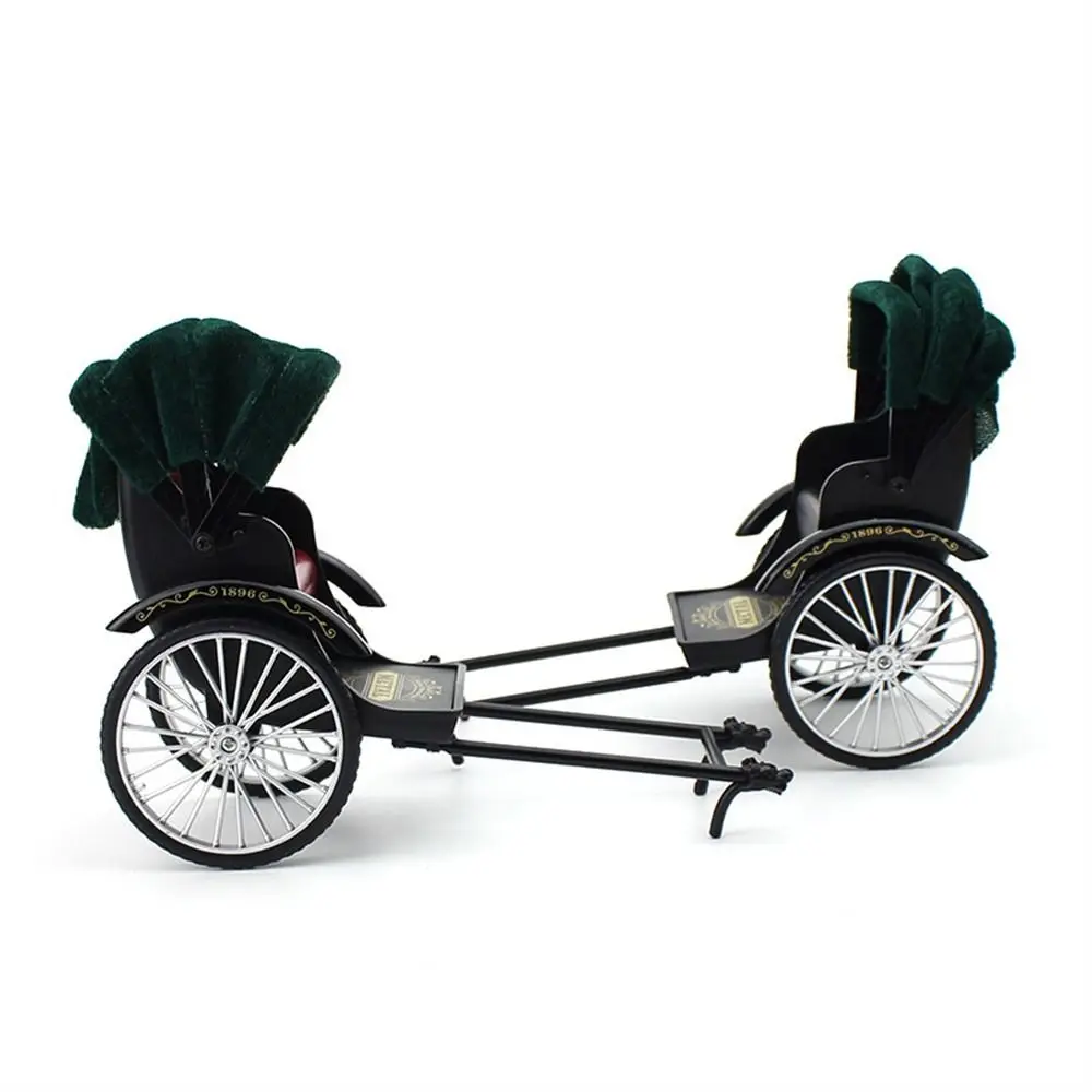 نموذج دراجة ثلاثية العجلات كلاسيكي عتيق معدني Diecast ثلاث عجلات محاكاة دراجة ثلاثية العجلات 1:12 نموذج معدني للدراجة نموذج مصغر #2