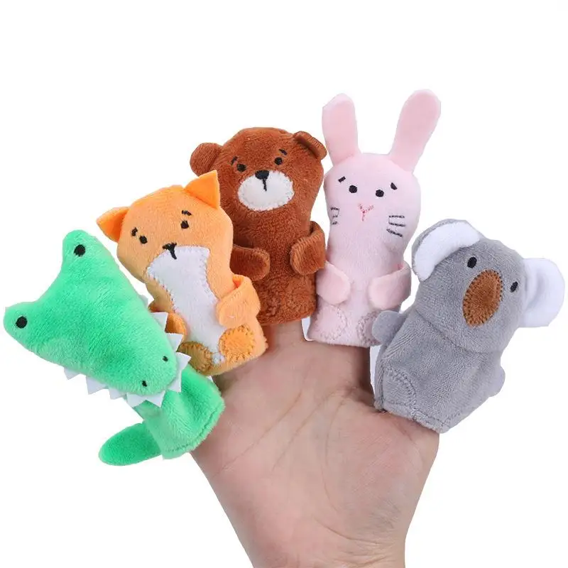 Animal Finger Puppets Soothing Dolls Toy Stuffed Toys for Children above 3 Years Old M Dolls Soft Plu Finger Toys